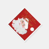 Santa Face Red-PAPER PARTY NAPKINS Servet (Hoek)