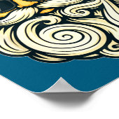 Santa Face Retro Sungles 6 7 Christmas 67 Santa Si Poster (Hoek)