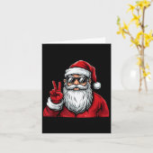 Santa Face Retro Sungles Christmas Shirts For Mens Kaart (Gele Bloem)