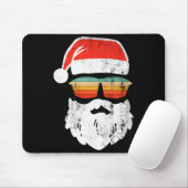 Santa Face Retro Sungles Christmas Xmas  Muismat (Met muis)
