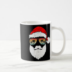 Santa Face Retro Zonnebril Hawaiaanse Kerstmis Ker Koffiemok