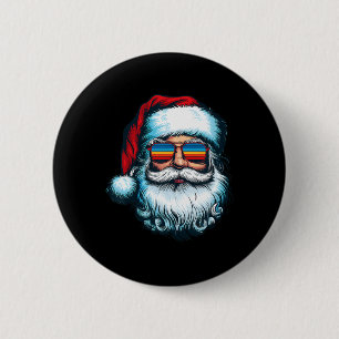 Santa Face Retro Zonnebril Kerst Xmas Mannen Vrouw Ronde Button 5,7 Cm
