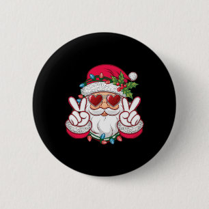Santa Face Retro Zonnebril Kerst Xmas Mannen Vrouw Ronde Button 5,7 Cm