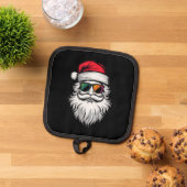 Santa Face Retro Zonnebril Kerstmis Vakantie Pannenlap (Top down)