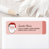 Santa Face | Roze en rood Etiket (Insitu)