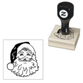 Santa Face Rubberstempel (Gestempeld)