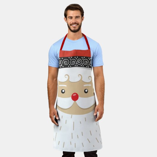 Santa Face Schort (Gedragen)