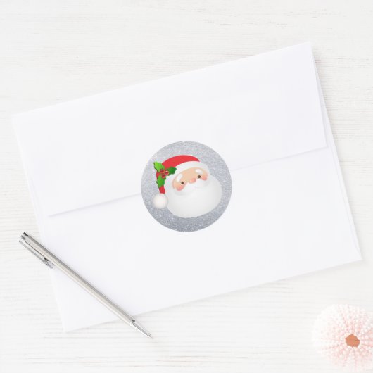 Santa Face Stickers (Envelop)