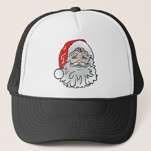 Santa Face Traditional Plastic look Trucker Pet (Voorkant)