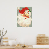 santa face vintage poster (Keuken)
