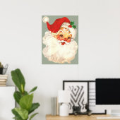 santa face vintage poster (Thuiskantoor)