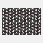 Santa Face Vrolijk Kerstfeest Ho Ho Custom Inpakpapier Vel (Voorkant)