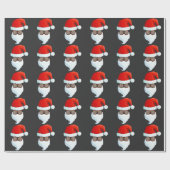 Santa Face Zonnebril Cool Hipster Kerstmis Cadeaupapier (Vlak)