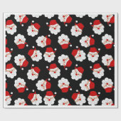 Santa Faces Gift Wrap – Voeg Holiday Joy toe aan e Cadeaupapier (Vlak)