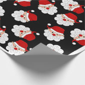 Santa Faces Gift Wrap – Voeg Holiday Joy toe aan e Cadeaupapier (Hoek)