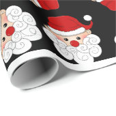 Santa Faces Gift Wrap – Voeg Holiday Joy toe aan e Cadeaupapier (Rol Hoek)