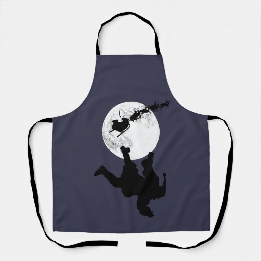 Santa Fallin' Volle Maan Schort (Voorkant)