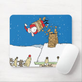 Santa Falling off the Roof Muismat (Met muis)