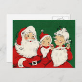 Santa Familie Kerst Briefkaart (Voorkant / Achterkant)