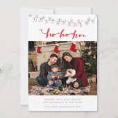 Santa Family-fotokaart met kerstkaart (Voorkant)