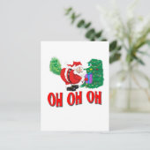 santa farce feestdagenkaart (Staand voorkant)