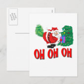 santa farce feestdagenkaart (Voorkant / Achterkant)