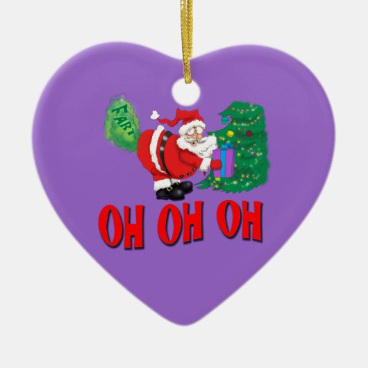 santa farce oh oh ornament (Voorkant)