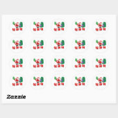 santa farce ronde sticker (Vel)