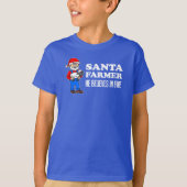 Santa Farmer gelooft in ewe pun T-shirt (Voorkant)