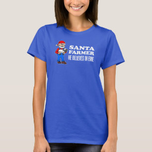 Santa Farmer gelooft in ewe pun T-shirt