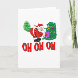 santa farted feestdagen kaart