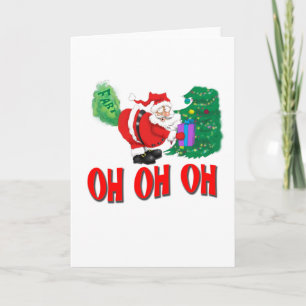santa farted feestdagen kaart