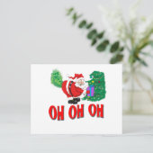 santa farted feestdagenkaart (Staand voorkant)