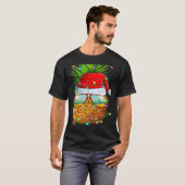 Santa Fat Pineapple Glasses Xmas Lights Pineapple  T-shirt (Voorkant volledig)