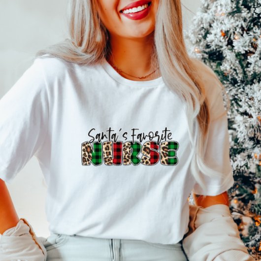 Santa Favoriete Nurse Vakantie Vrouwen T-shirt
