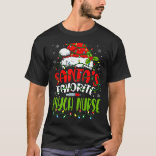 Santa Favoriete Psychische Verpleegster Kerst Psyc T-shirt