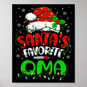 Santa Favoriete QMA Kerstmis Gekwalificeerde Medis Poster
