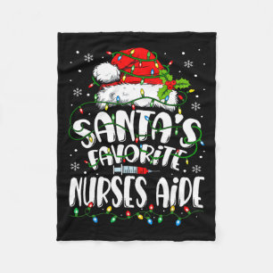 Santa Favoriete Verpleegkundigen Aide Christmas Nu Fleece Deken