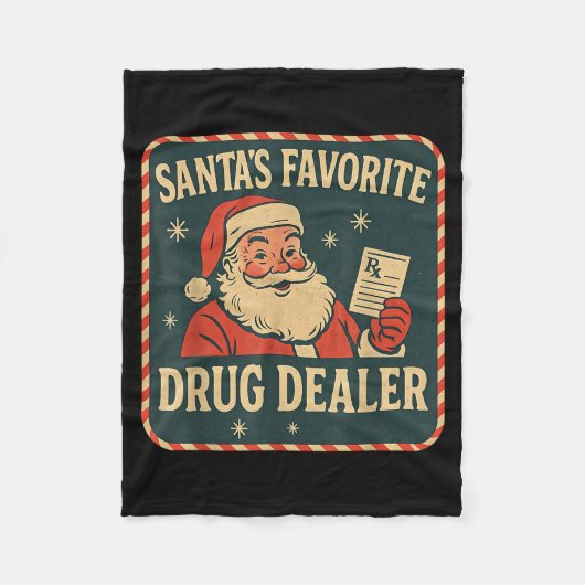 Santa Favorite Drug Er Christmas Pharmacist Health Fleece Deken (Voorkant)