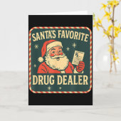 Santa Favorite Drug Er Christmas Pharmacy Tech Nur Kaart (Gele Bloem)