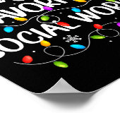 Santa Favorite Social Worker Christmas Lights Fami Poster (Hoek)