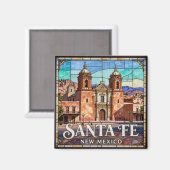 Santa Fe Adobe-architectuur 🏜️ Magneet (Voorkant / Achterkant)