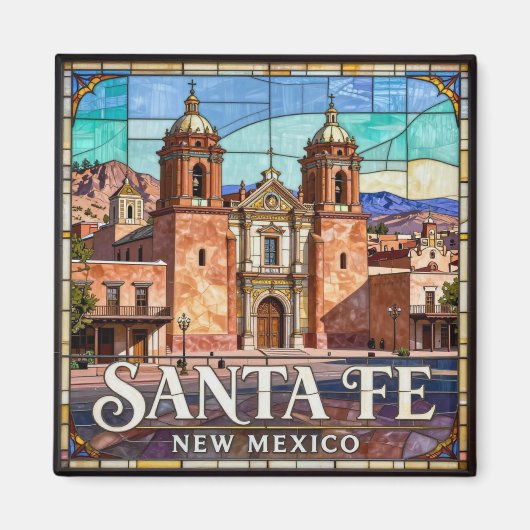 Santa Fe Adobe-architectuur 🏜️ Magneet (Voorkant)