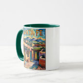 Santa Fe Adobe Homes Van Gogh Starry Night Style Mok (Voorkant links)