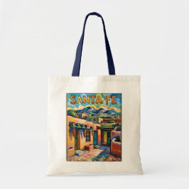 Santa Fe Adobe Homes Van Gogh Starry Night Style Tote Bag