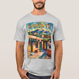 Santa Fe Adobe Homes Van Gogh Sterrennacht Style T-shirt