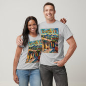Santa Fe Adobe Homes Van Gogh Sterrennacht Style T-shirt (Unisex)