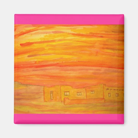 santa fe adobe sky magneet (Voorkant)