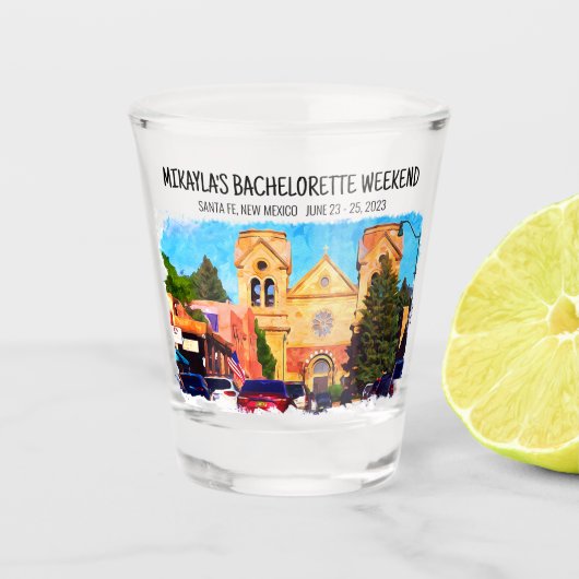 Santa Fe Bachelorette Weekend Shot glas (Voorkant)
