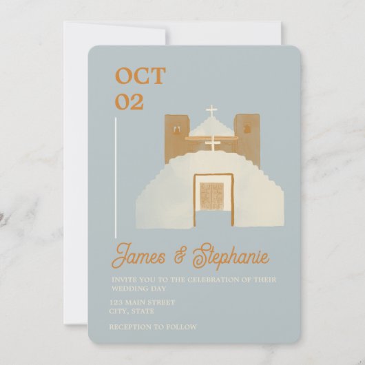 Santa Fe bruiloft uitnodigingen (Voorkant)